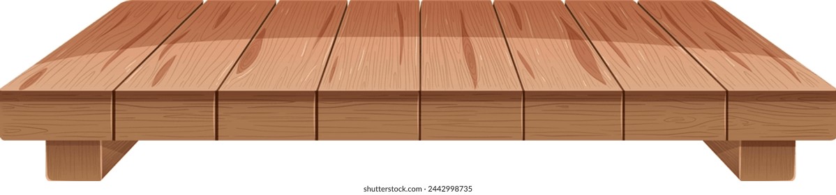 Vektorgrafik eines modernen Holztisches