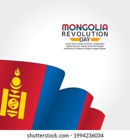 vector graphic of Mongolia revolution day good for Mongolia revolution day celebration. flat design. flyer design.flat illustration.