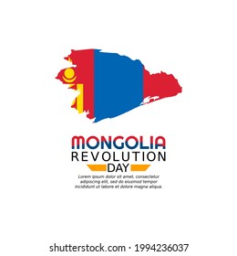 Vektorgrafik der mongolischen Revolution Tag gut für die mongolische Revolution Tag Feier. flaches Design. flyer design.flache Illustration.