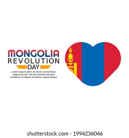 vector graphic of Mongolia revolution day good for Mongolia revolution day celebration. flat design. flyer design.flat illustration.