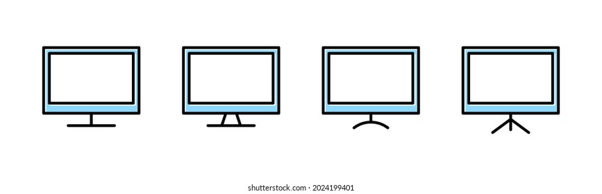 Vector graphic of monitor icon collection