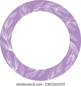 Colección florista monocromática de vectores con marco redondo de planta. Establecido para bodas, cumpleaños. Imagen para textiles, diseño, reserva de recortes, invitaciones