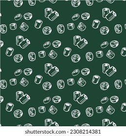 Vector graphic monochrome set with green onions - an ingredient in national cuisines. National Asian, Italian  Kitchen Contour Collection. Image for textiles, scrapbooking, restaurant menus