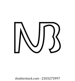 Vector graphic of monogram Letter NB Logo Design Template. This NB monogram vector is perfect for company logos, banners, templates, branding, wedding name designs, and branding etc.