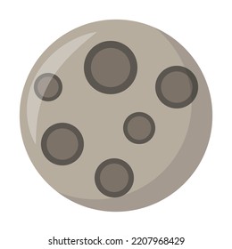 Gráfico vectorial de la luna. Ilustración simple con estilo de diseño plano. Adecuado para el activo de diseño de contenido