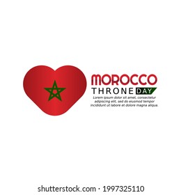 gráfico vector de Marruecos día de trono bueno para la celebración del día del trono en Marruecos. diseño plano. diseño de volante.ilustración plana.