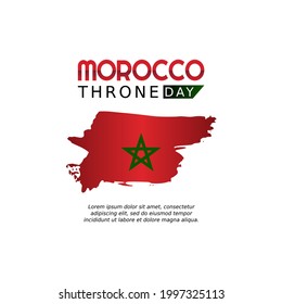 vector graphic of Morocco throne day good for Morocco throne day celebration. flat design. flyer design.flat illustration.