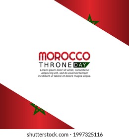gráfico vector de Marruecos día de trono bueno para la celebración del día del trono en Marruecos. diseño plano. diseño de volante.ilustración plana.
