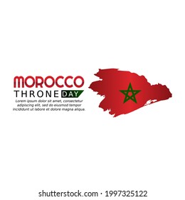 vector graphic of Morocco throne day good for Morocco throne day celebration. flat design. flyer design.flat illustration.