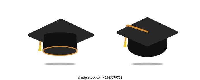 Vector graphic of mortarboard icon. Eps 10