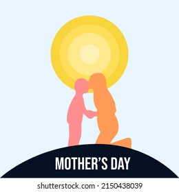 vector graphic of mother's day good for national mother's day celebration. flat design. flyer design.flat illustration.