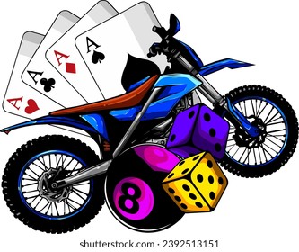 vector of graphic of Motocross digital design
