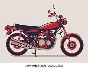 Vector graphic of a motorbike