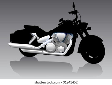 Image vectorielle moto graphique sur Chrom