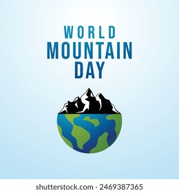 Gráfico de Vector del Día de la Montaña ideal para la celebración del Día de la Montaña.