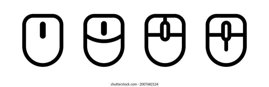 Vector graphic of mouse icon collection