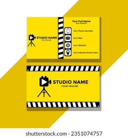 Vector Graphic of Movie Maker Studio Business Card Design. Perfect to Use for Movie Maker Studio Identity.