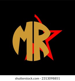 
Vector graphic MR, RM Initial Letter Alphabet Logo Emblem Monogram in the shape of a half star or initials MR This vector is perfect for company logos, business cards, stickers and wallpapers etc.