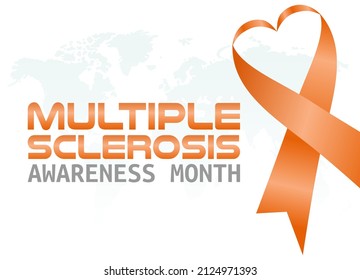 vector graphic of multiple sclerosis awareness month good for multiple sclerosis awareness month celebration. flat design. flyer design.flat illustration.