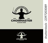 Vector graphic of Music conductor logo, Suitable for Musical Arranged and orchestra logos
