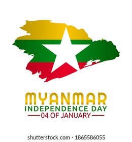 vector graphic of Myanmar independence day good for Myanmar independence day celebration. flat design. flyer design.flat illustration.