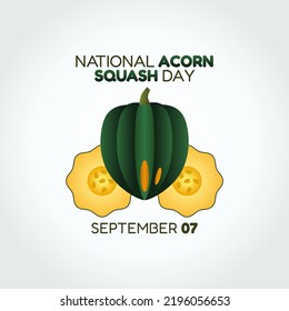 vector graphic of national acorn squash day good for national acorn squash day celebration. flat design. flyer design.flat illustration.

