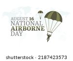 vector graphic of national airborne day good for national airborne day celebration. flat design. flyer design.flat illustration.