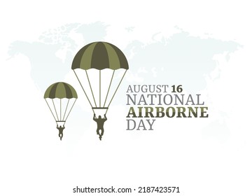 vector graphic of national airborne day good for national airborne day celebration. flat design. flyer design.flat illustration.