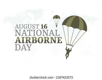 vector graphic of national airborne day good for national airborne day celebration. flat design. flyer design.flat illustration.