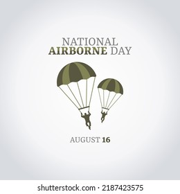 vector graphic of national airborne day good for national airborne day celebration. flat design. flyer design.flat illustration.