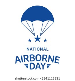vector graphic of National Airborne Day good for National Airborne Day celebration. flat design. flyer design.flat illustration.