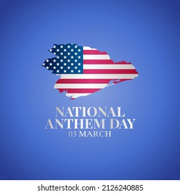vector graphic of national anthem day good for national anthem day celebration. flat design. flyer design.flat illustration.