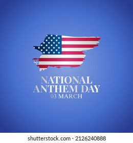 vector graphic of national anthem day good for national anthem day celebration. flat design. flyer design.flat illustration.
