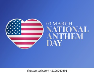 vector graphic of national anthem day good for national anthem day celebration. flat design. flyer design.flat illustration.