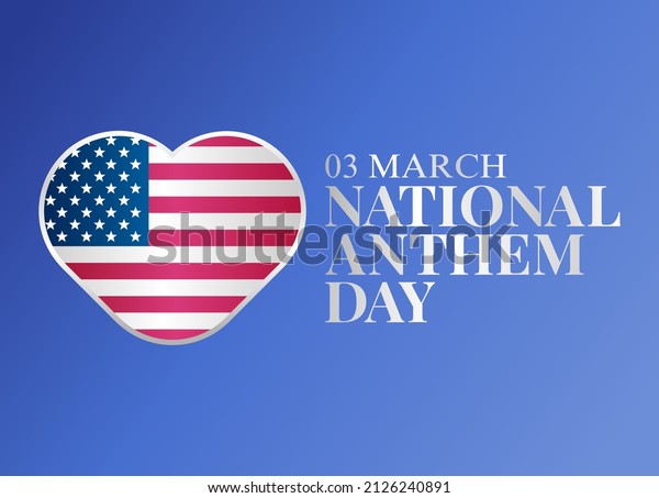 vector graphic of national anthem day good\
for national anthem day celebration. flat design. flyer design.flat\
illustration.
