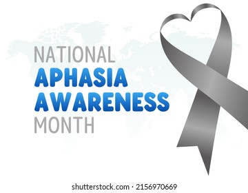 vector graphic of national aphesia awareness month good for national aphesia awareness month celebration. flat design. flyer design.flat illustration.