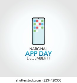 vector graphic of national app day good for national app day celebration. flat design. flyer design.flat illustration.