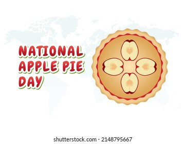 Vector Graphic Of National Apple Pie Day Good For National Apple Pie Day Celebration. Flat Design. Flyer Design.flat Illustration.