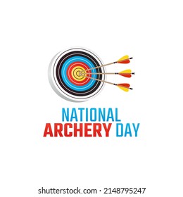 vector graphic of national archery day good for national archery day celebration. flat design. flyer design.flat illustration.