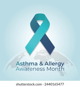 vector graphic of National Asthma and Allergy Awareness Month ideal for National Asthma and Allergy Awareness Month celebration.