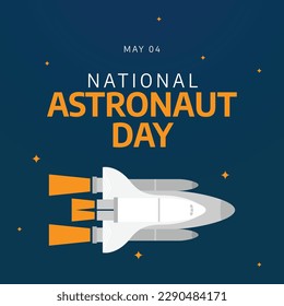 vector graphic of national astronaut day good for national astronaut day celebration. flat design. flyer design.flat illustration.