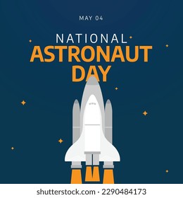 vector graphic of national astronaut day good for national astronaut day celebration. flat design. flyer design.flat illustration.