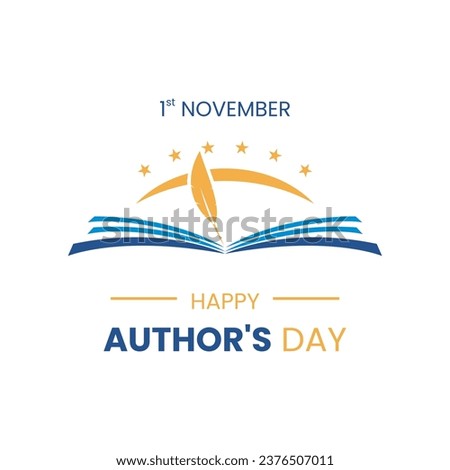 Vector Graphic of National Author's Day icon logo