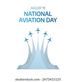 vector graphic of National Aviation Day ideal for National Aviation Day celebration.