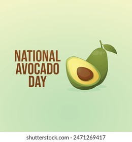 vector graphic of National Avocado Day ideal for National Avocado Day celebration.