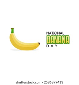 vector graphic of national banana day for national banana day celebration.