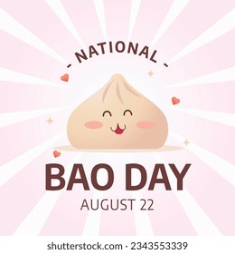 vector graphic of National Bao Day good for National Bao Day celebration. flat design. flyer design.flat illustration.