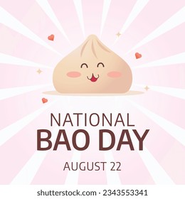 vector graphic of National Bao Day good for National Bao Day celebration. flat design. flyer design.flat illustration.