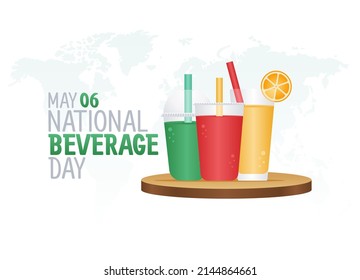 Vector Graphic Of National Beverage Day Good For National Beverage Day Celebration. Flat Design. Flyer Design.flat Illustration.