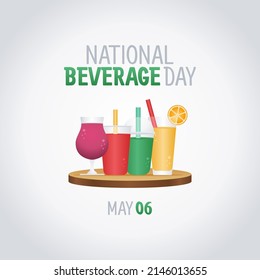 vector graphic of national beverage day good for national beverage day celebration. flat design. flyer design.flat illustration.